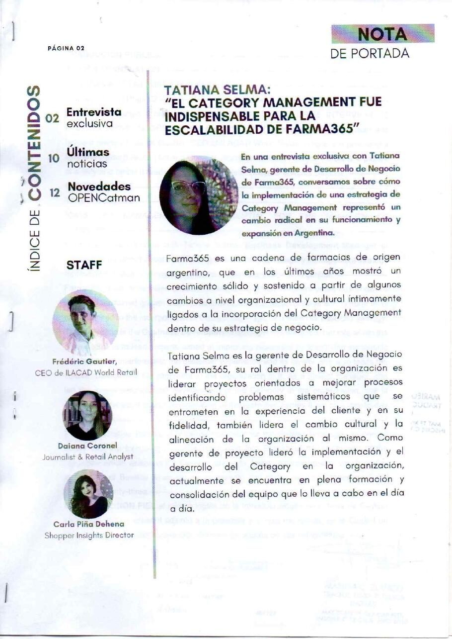Panorama Retail magazine feature about Tatiana Selma and Farma365 Category Management